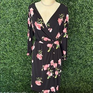 Anne Klein Floral Long Sleeve Dress